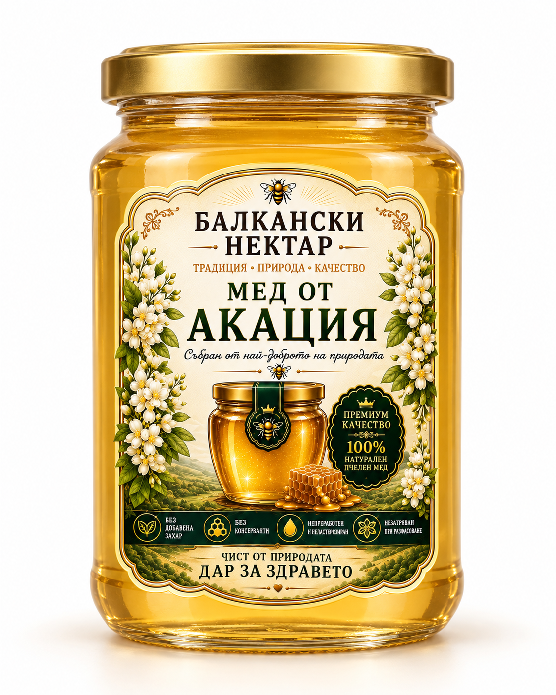 Мед от акация – 1 кг