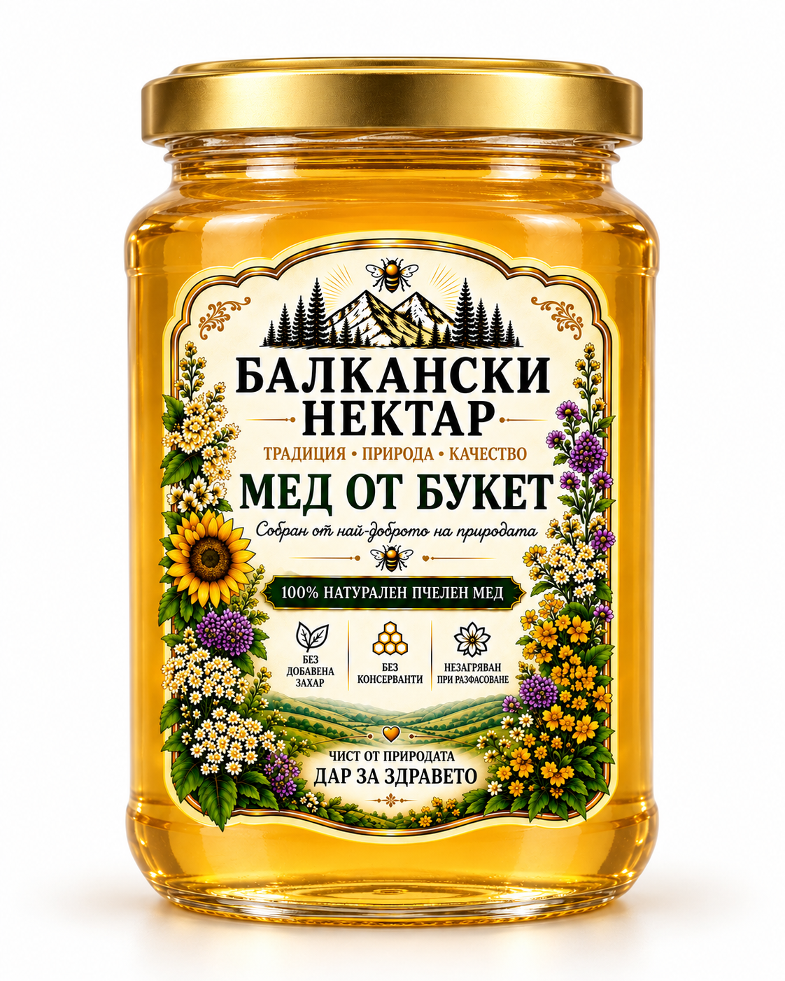Мед от букет- 1кг